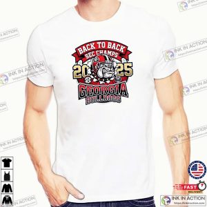 Back To Back Sec Champs 2025 georgia bulldogs logo T shirt 2 InkInAction.com InkInAction.com