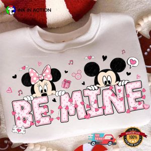 Be Mine Valentines Mickey And Minnie Shirt 3 InkInAction.com