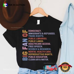 Big Fan Of Human Rights Political Minimalist T-shirt Big Fan Of Human Rights Political Minimalist T-shirt