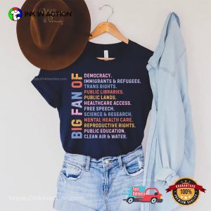 Big Fan Of Human Rights Political Minimalist T-shirt