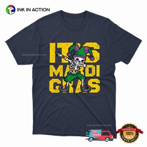 Celebrate Skeleton Dabbing Mardi Gras T shirt 3 InkInAction.com