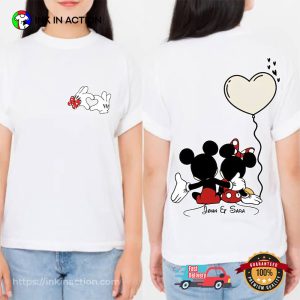 Custom Disney Mickey Minnie Valentines Day 2 Sided Shirt Custom Disney Mickey Minnie Valentines Day 2 Sided Shirt