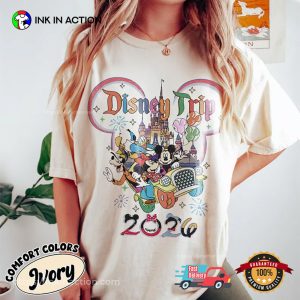 Custom Disney World Travel Disney Trip 2026 Comfort Colors Tee InkInAction.com