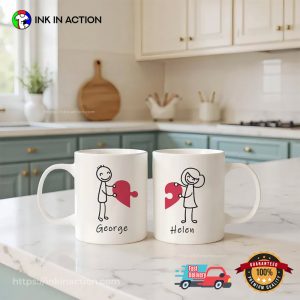 Custom Heart Piece Happy Valentines Day Mug 2 InkInAction.com