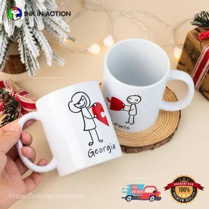 Custom Heart Piece Happy Valentines Day Mug Custom Heart Piece Happy Valentines Day Mug