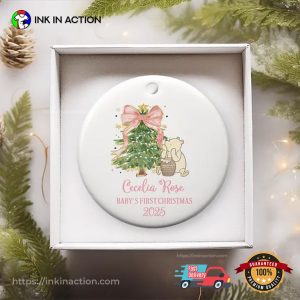 Custom Winnie The Pooh Christmas Ornament