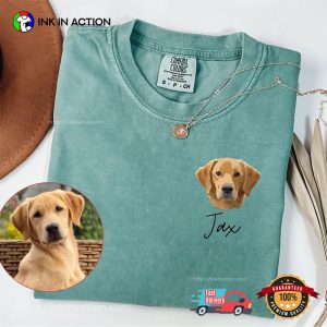 Custom Photo And Name Pet Lover Gift Comfort Colors Tee