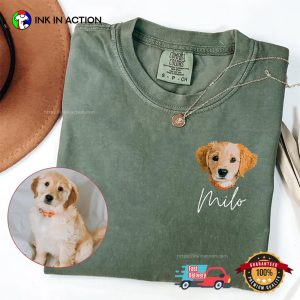Custom photo and name Pet Lover Gift Comfort Colors Tee 3