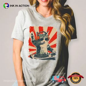 DJ Cat Cute Pet Comfort Colors Tee