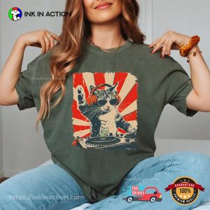 DJ Cat Cute Pet Comfort Colors Tee