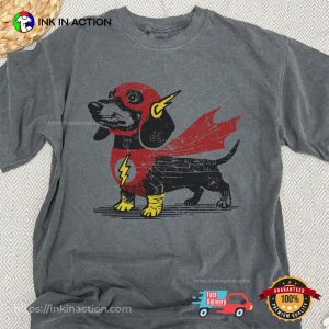 Dachshund Superhero Funny Wiener Dog T shirt 1