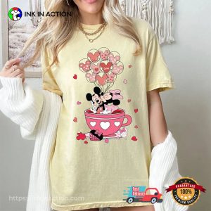 Disney Couple Mickey Minnie Valentines Day Comfort Colors Tee 1 InkInAction.com
