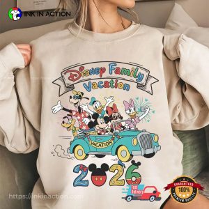 Disney Family Vacation Mickey Minnie Goofy Road Trip Comfort Colors Tee 2 InkInAction.com