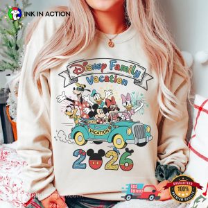 Disney Family Vacation Mickey Minnie Goofy Road Trip Comfort Colors Tee InkInAction.com