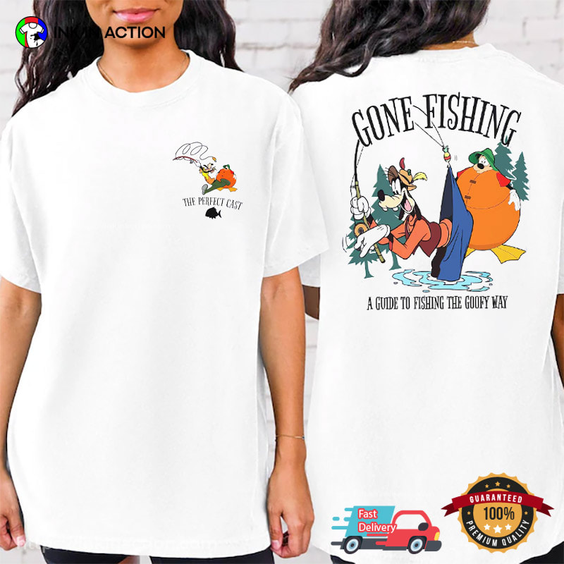 Disney Goofy And Max Gone Fishing 2 Sided Shirt Disney Goofy And Max Gone Fishing 2 Sided Shirt