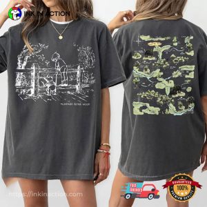 Disney Winnie the Pooh Map Comfort Colors Tee 2 InkInAction.com