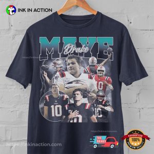 Drake Maye New England Football T shirt 2 InkInAction.com