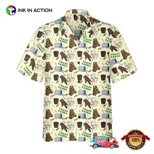 Drunk Raccoon Trash Panda Humor Hawaiian Shirt 2 InkInAction.com