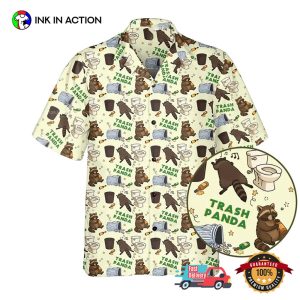 Drunk Raccoon Trash Panda Humor Hawaiian Shirt 3 InkInAction.com