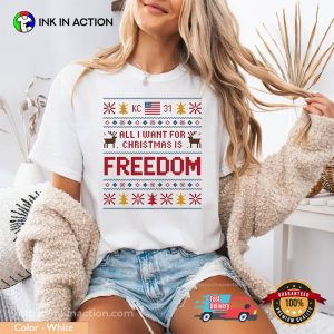 Freedom Charlie Kirk KC 31 Christmas T shirt 2 InkInAction.com