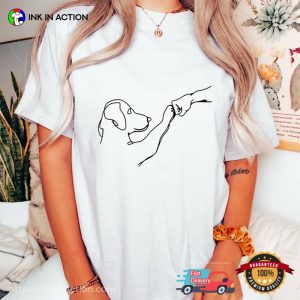 Friendship Fist Man And Dog Comfort Colors Shirt