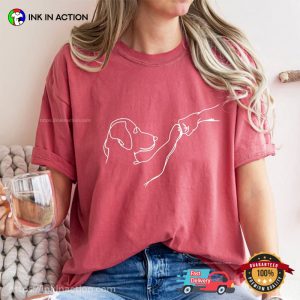 Friendship Fist Man And Dog Comfort Colors Shirt