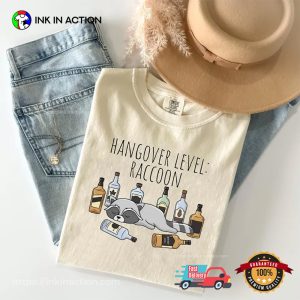 Hangover Lovel Racoon Funny Trash Panda Meme Comfort Colors Tee 3 InkInAction.com