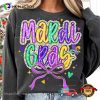 Happy Mardi Gras Coquette Bow Comfort Colors Tee