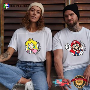 Her Hero And His Princess Super Mario Valentines Day Shirt Her Hero And His Princess Super Mario Valentines Day Shirt