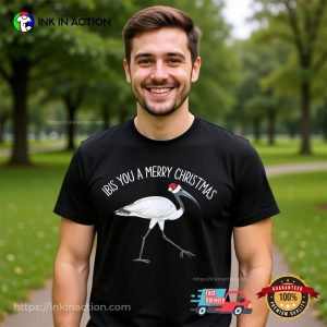 Ibis You A Merry Christmas Funny Aussie Bin Chicken Xmas T-shirt