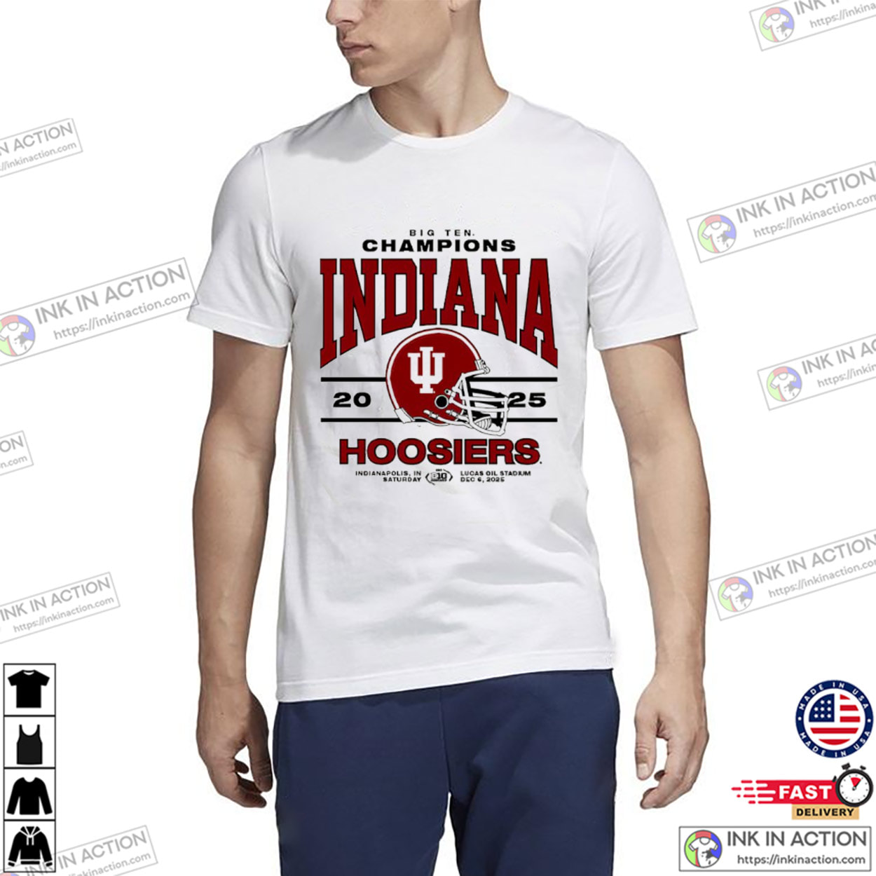 Indiana Hoosiers 2025 Big Ten Football Champions Shirt Indiana Hoosiers 2025 Big Ten Football Champions Shirt