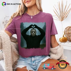 Jason Voorhees crystal lake Love Hand Comfort Colors Tee 1 InkInAction.com
