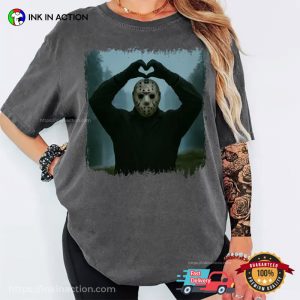 Jason Voorhees crystal lake Love Hand Comfort Colors Tee 2 InkInAction.com