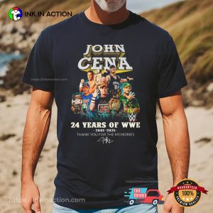 John Cena 24 Years Of WWE Thank You For The Memories Shirt John Cena 24 Years Of WWE Thank You For The Memories Shirt