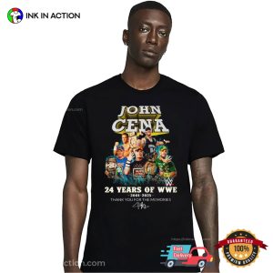 John Cena 24 Years Of WWE Thank You For The Memories Shirt 2 InkInAction.com