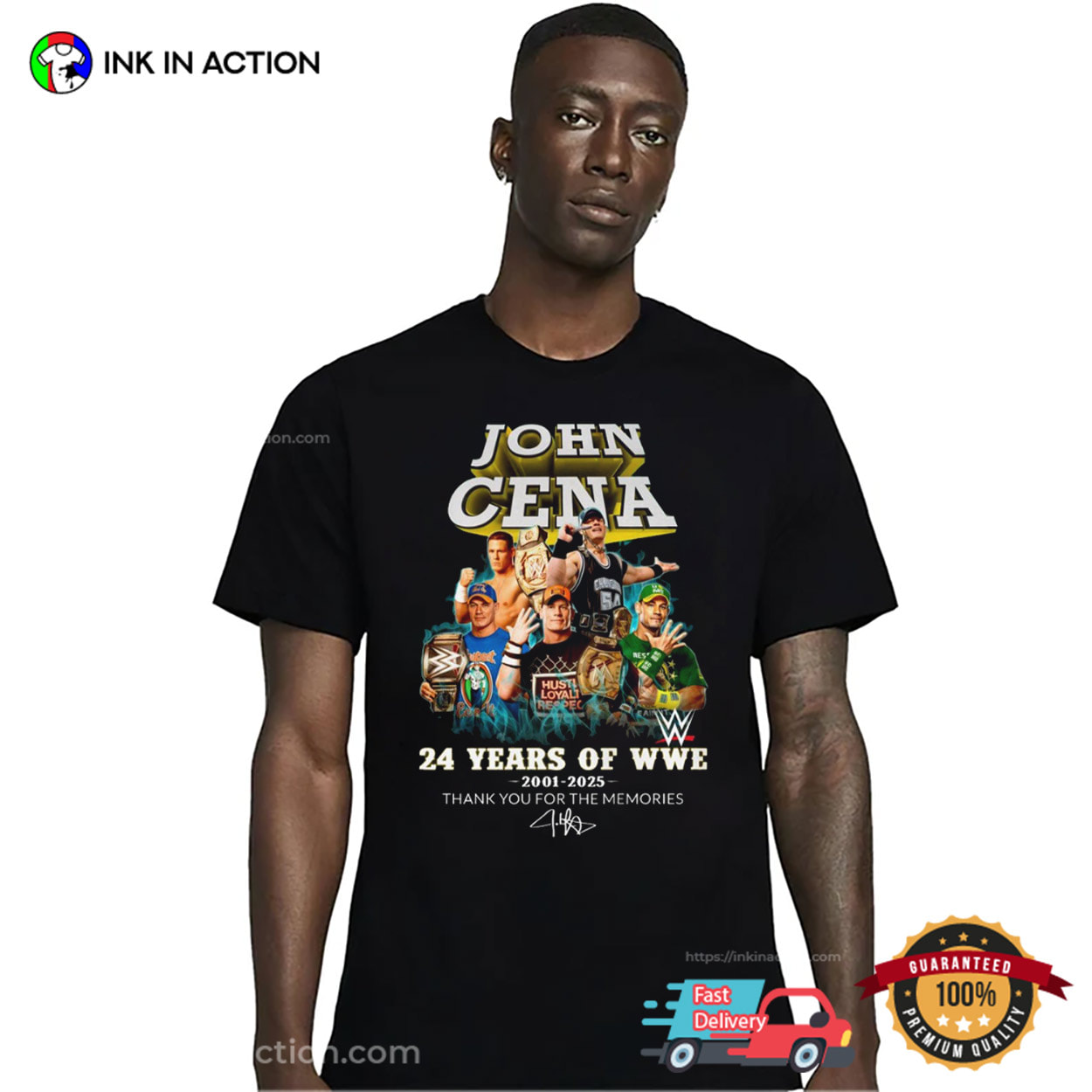 John Cena 24 Years Of WWE Thank You For The Memories Shirt John Cena 24 Years Of WWE Thank You For The Memories Shirt