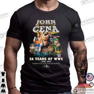 John Cena 24 Years Of WWE Thank You For The Memories Shirt 3 InkInAction.com