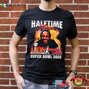 Kendrick Lamar Super Bowl Lix Halftime Show 2025 Football T-shirt Kendrick Lamar Super Bowl Lix Halftime Show 2025 Football T-shirt