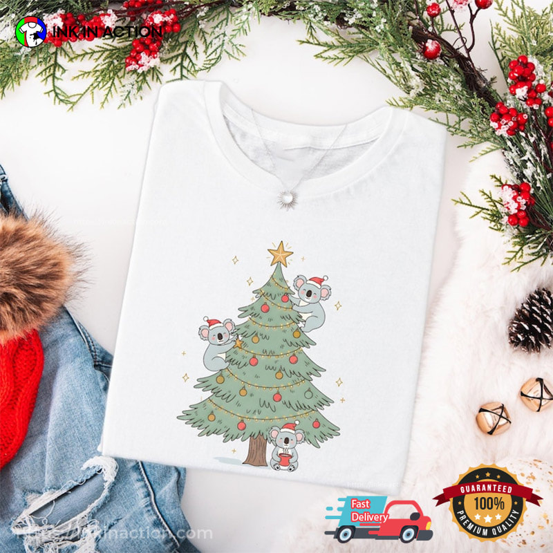 Koala And Christmas Tree Happy Australia Xmas Shirt Koala And Christmas Tree Happy Australia Xmas Shirt