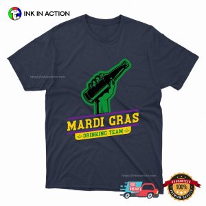 Mardi Gras Drinking Team Louisiana Tuesday Party T shirt 2 InkInAction.com