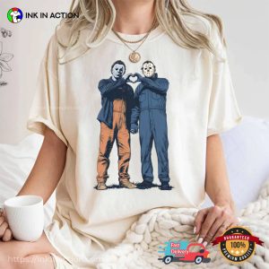 Michael Myers And Jason Voorhees Love Hand sign Shirt 2 InkInAction.com