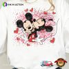 Mickey And Minnie Kissing Disney Valentines Shirt