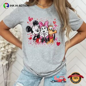 Mickey Minnie Pluto Happy Valentines Shirt Mickey Minnie Pluto Happy Valentines Shirt