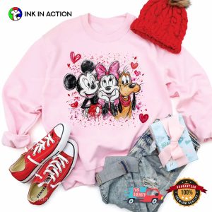 Mickey Minnie Pluto Happy Valentines Shirt 2 InkInAction.com