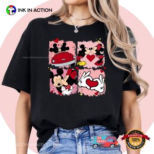 Mickey and Minnie Valentine disney valentines T shirt 2 InkInAction.com