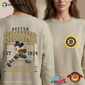 Mickey Boston Bruins Ice Hockey​ 2 Sided Shirt