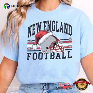 New England Football Santa Christmas Holiday T-shirt 1 InkInAction.com