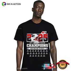 New England Patriots 2025 AFC East Division Champions 22 Time T-shirt New England Patriots 2025 AFC East Division Champions 22 Time T-shirt