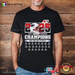 New England Patriots 2025 AFC East Division Champions 22 Time T-shirt