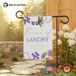 New Orleans Mardi Gras Garden Flag 1 InkInAction.com